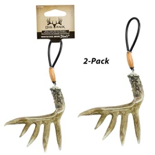 2-PACK: Big Rack S-hedz Typical Whitetail Deer Figurine Rear View Mirror Hanger