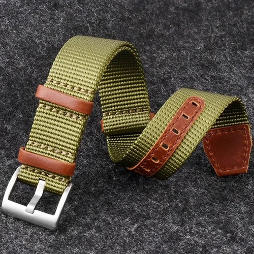 JakeSpecial – Beige Nylon Leather Strap for 20mm 22mm Watches - Zdjęcie 2 z 8