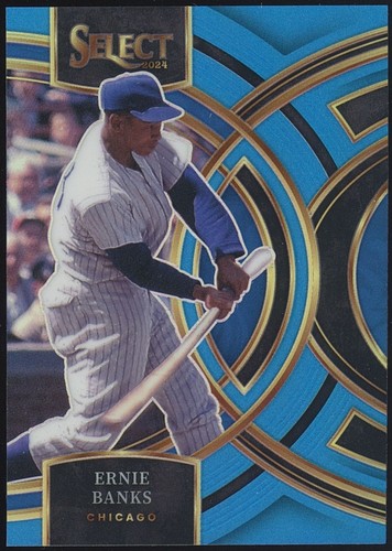 2024 Panini Select Premier Level Ernie Banks #92 Blue Prizm 112/199 Chicago Cubs