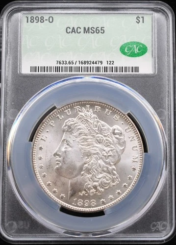 1898-O Morgan Dollar CAC MS 65  #26MAR042