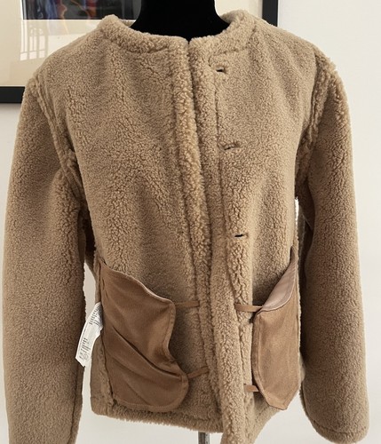 Retail $140 MWT Abercrombie And Fitch Faux Fur Shearling Jacket  WARM & Comfy M - Picture 4 of 13