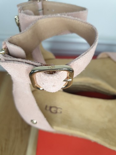 UGG ZOE II SUEDE LA SANSET WEDGE ANKLE STRAP WOMEN'S SANDALS UK 6 US 8 EUR 39 - Picture 5 of 24