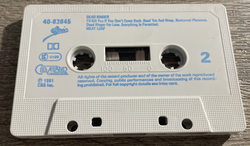 MEAT LOAF - Dead Ringer : Cassette Album Epic Records 1981 VGC - Picture 5 of 5