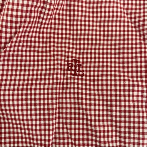 Ralph Lauren Red White Checkered Women’s Shirt Button Down Sz L/XL Classic Prep - Picture 5 of 7