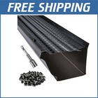 Premium 5" x 32' Gutter Covers – Black Aluminum with Vented Ridge Design