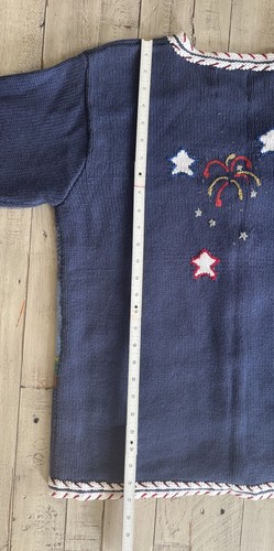 EUC Storybook Knits Sweater Lighthouse Sailboat 4th Of July Firework Large - Picture 9 of 9