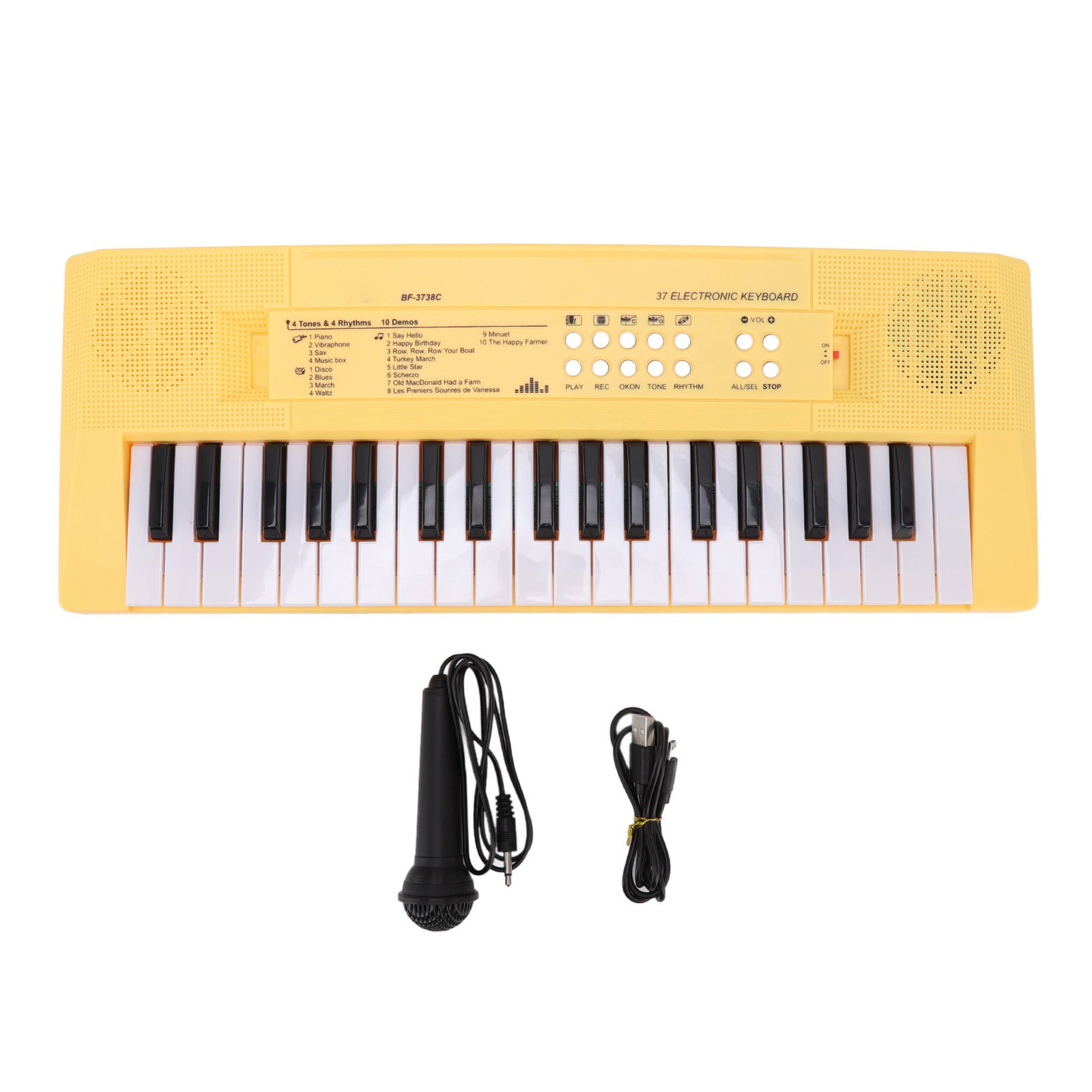 Tastiera Pianoforte Elettronica Giallo Bambini 37 Tasti Tastiera Pianoforte Educativa SG foto 4