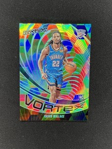 2023-24 Panini Revolution Cason Wallace RC Vortex Cubic /50 Rookie OKC Champ