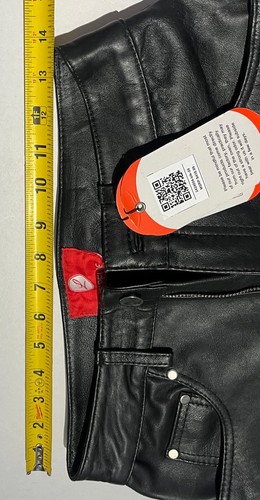 Pantalone donna Laverapelle vera pelle di agnello skinny svasato taglia 26 nero - Foto 8 di 10