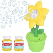 Play Day Bubble Sunflower Bubble Blowing Toy 3  AA  Batteries , Children Ages