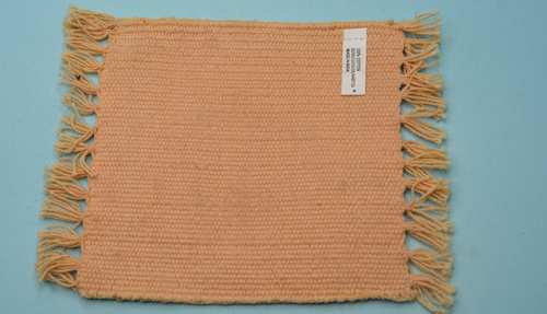 Mexican style hand woven small fringed accent piece 6x6" - Picture 2 of 2