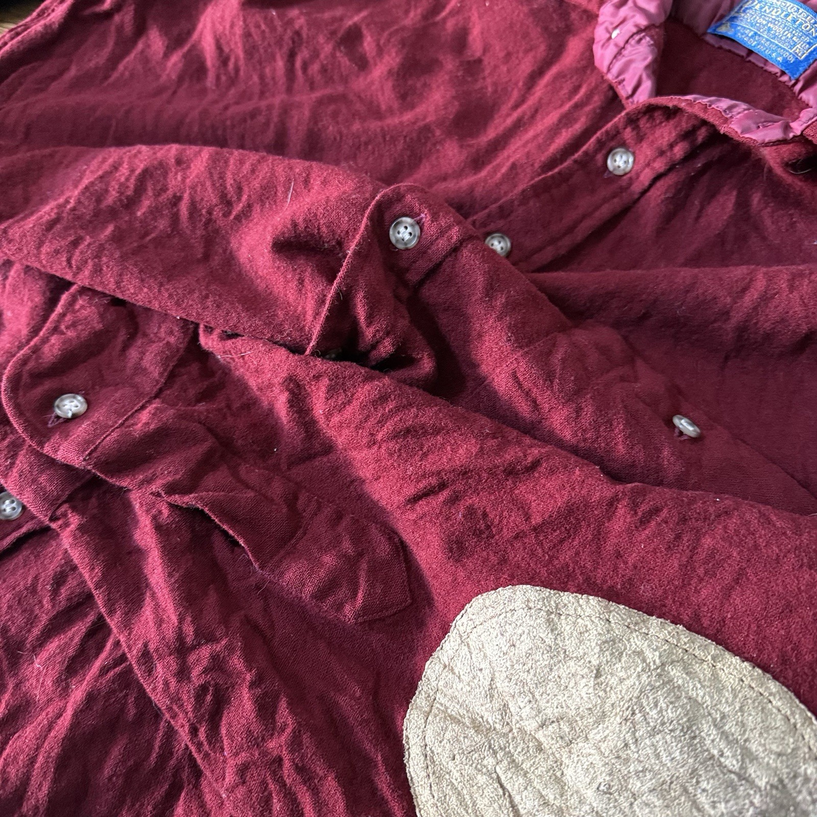 Pendleton Vintage 1980s Red Wool Button-Front Shi… - image 5