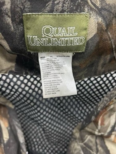QUAIL UNLIMITED Hunting Vest Mens XXL Camo Dove Hunter Shooting Outdoors Bird - Picture 9 of 9