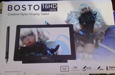 NEW BOSTO 16HD series Drawing Tablet 15.6" screen Finger Touch Available Graphic