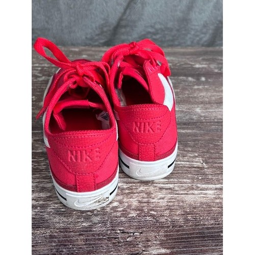 Nike Court Legacy Canvas Red White Sneakers Tennis Shoes Womens Size 6.5 - Picture 6 of 10