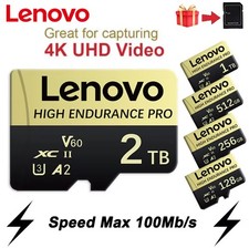 Lenovo High Speed Memory Card 1tb 2tb Micro Sd Card Class 10 Xc Tf Card Adapter