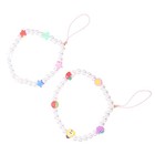 2pcs Adorable Anti-Lose Telefono cellulare Catene per perle Design Appeso