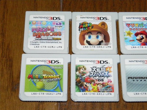 Lot 8 3DS Mario Kart 7 Super Mario Maker Mario Tennis Smash Bros Mario Party F/S - Picture 2 of 3