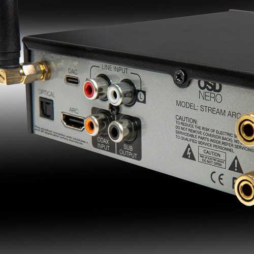 OSD Nero Stream ARC 100W 2Ch Stereo Amplifier w/ ARC, Wireless BT, Optical Input - Picture 6 of 8
