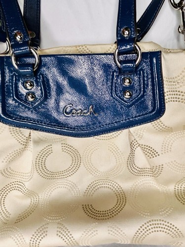 Coach F20049 Ashley Dotted Op Art Shoulder Bag Satchel Handbag Tote Purse Bag - Picture 3 of 23