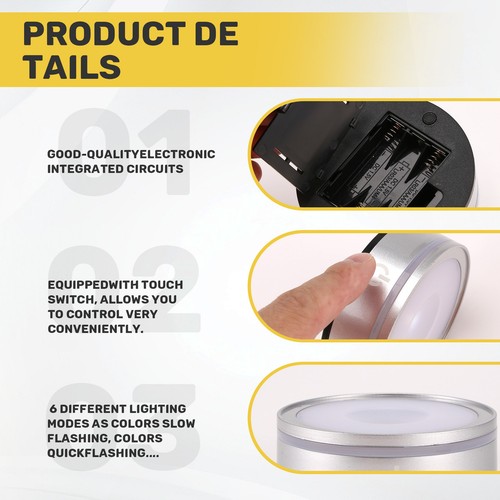 LED Light Base with Sensitive Round Stand Display for 3D Crystal Glass7729 - Bild 7 von 7