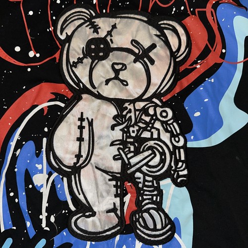 MENS XLARGE SUPER MASSIVE LTD ED BLACK/MULTI/SILVER BEAR T-SHIRT - NWT - Picture 3 of 8