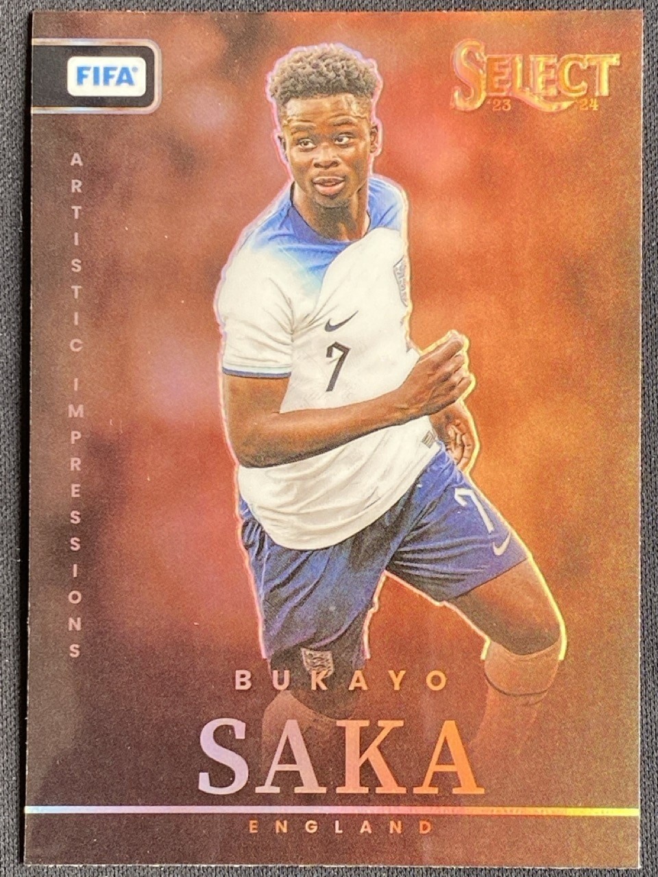 Bukayo Saka 2023-24 Panini Select Fifa Artistic Impressions #7 SSP