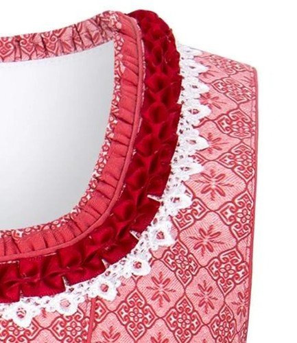 Girls dirndl dress children child Cassy red/3-4 years, sizes 98-104 - Picture 8 of 10