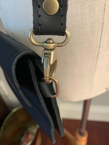 NUOVA borsa a tracolla/frittura Portland in pelle nera 3 in 1 - Foto 7 di 18