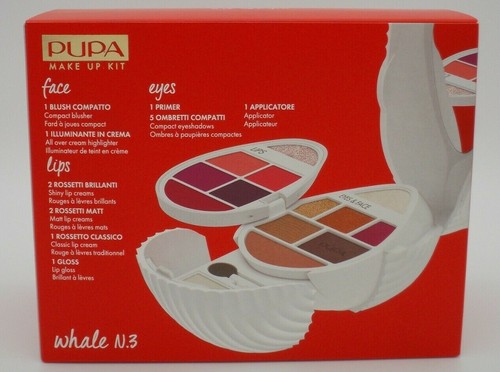 PUPA WHALE 3 WHITE,LIPS CREAM, LIPS GLOSS & COMPACT EYESHADOWS NEW IN BOX. - Picture 2 of 3