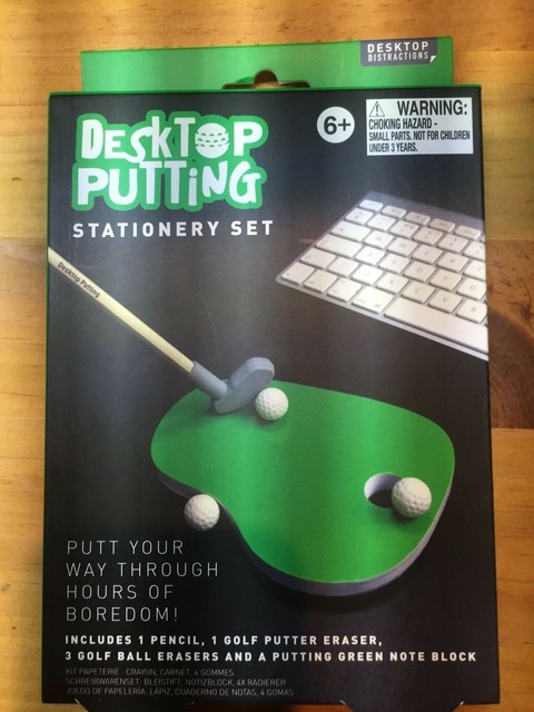 Desktop Putting Stationery Set Novelty Office Desk Mini Golf Fun