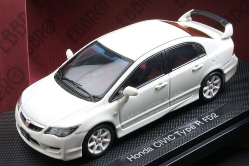 EBBRO 44293 1:43 SCALE HONDA CIVIC TYPE-R FD2 JDM 2007 DIE CAST MODEL CAR WHITE - Picture 7 of 15
