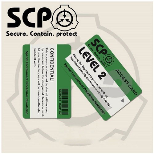 10/24Pcs Scp Foundation Keycards PLASTIC CARD Electronic Pass Cosplay Games Card - Picture 11 of 20