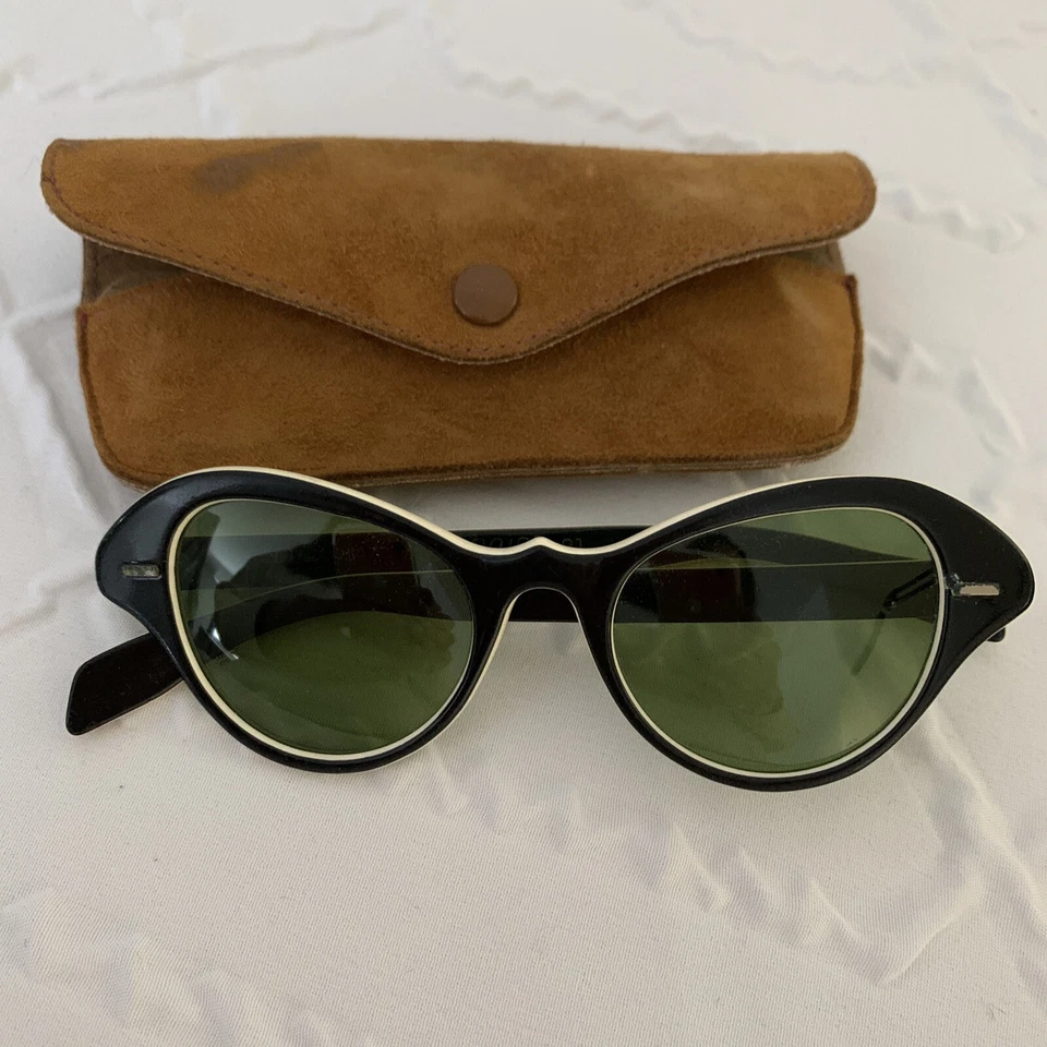 Gafas de sol negras Cool-Ray años 60 Polaroid modelo 81 298 MCM Spokane, WA #0001 Foto 4 de 4