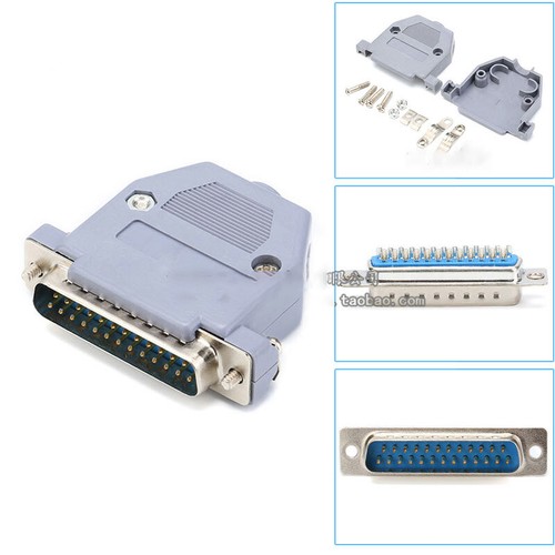 DB25 25 Pin D-Sub Plug Solder Connector RS232 Serial / Grey Hood / Female / Male - Picture 6 of 6