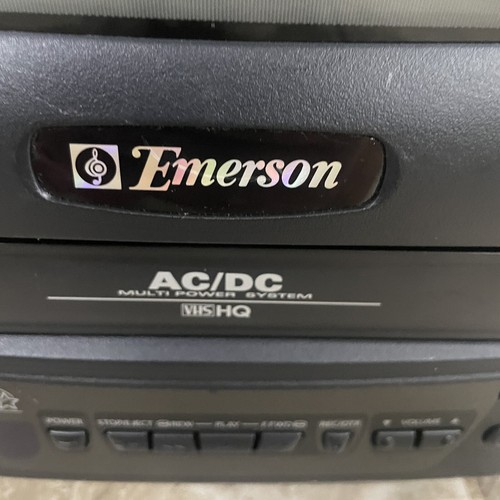 Emerson TV-VCR CRT Combo AC/DC 9 inch Color VHS HQ EWC0903 Gaming TV *No Remote - Picture 3 of 15