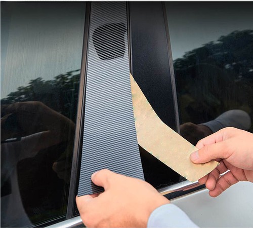 6pcs Carbon Fiber Pillar Posts Door Trim Cover For Renault Captur J87 2014-2019 - Picture 4 of 12