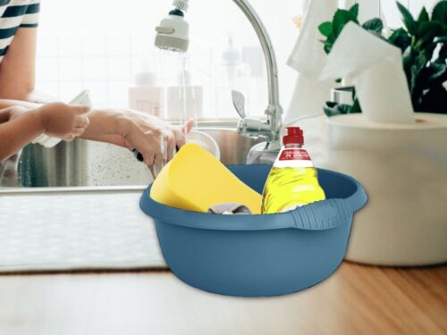 10 x 28cm Round Bowls Home Kitchen Storage Cleaning Sink Basin Organiser Navy UK - Picture 6 of 7