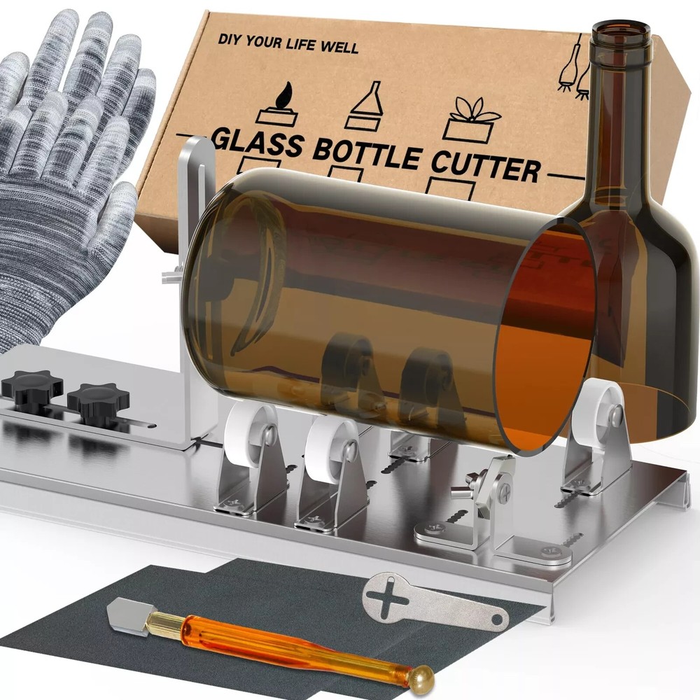 Glass Bottle Cutter & Bottle Cutter, Upgraded Glass Cutter for Bottles, Bottl...