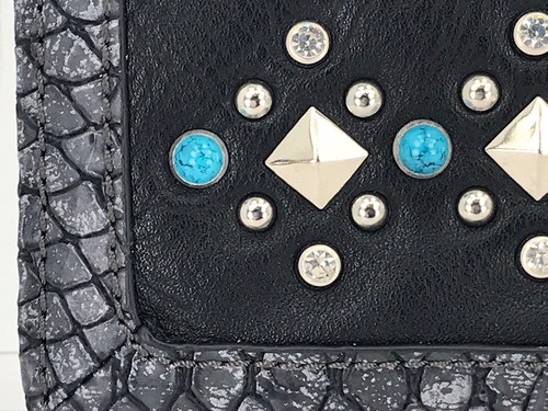 Women's Wallet, Bandana by American West Wallet, Black, $42 MSRP 🐎  - Picture 1 of 12