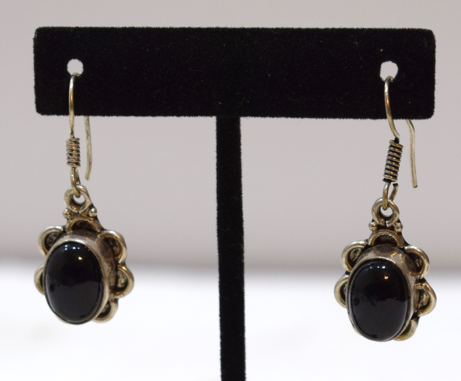 Earrings Sterling Silver Black Onyx Earrings