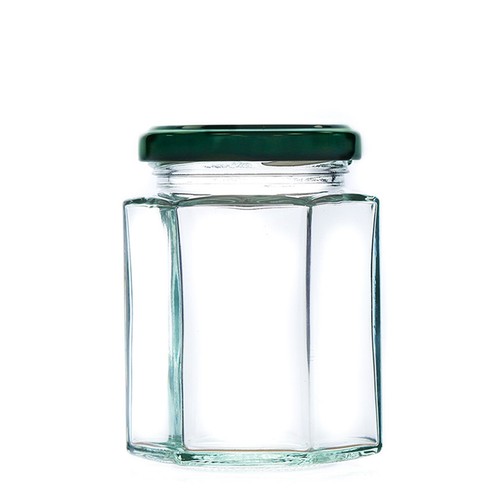 Sechseckige Glas Marmeladengläser mit Deckel 190ml 8oz Packung 36 Chutney Honig Pickle - Bild 9 von 14
