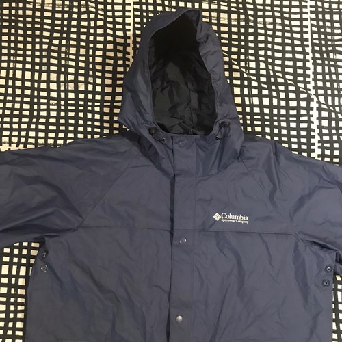 Columbia Waterproof Rain Jacket Blue Men's Large Vented - Picture 5 of 8