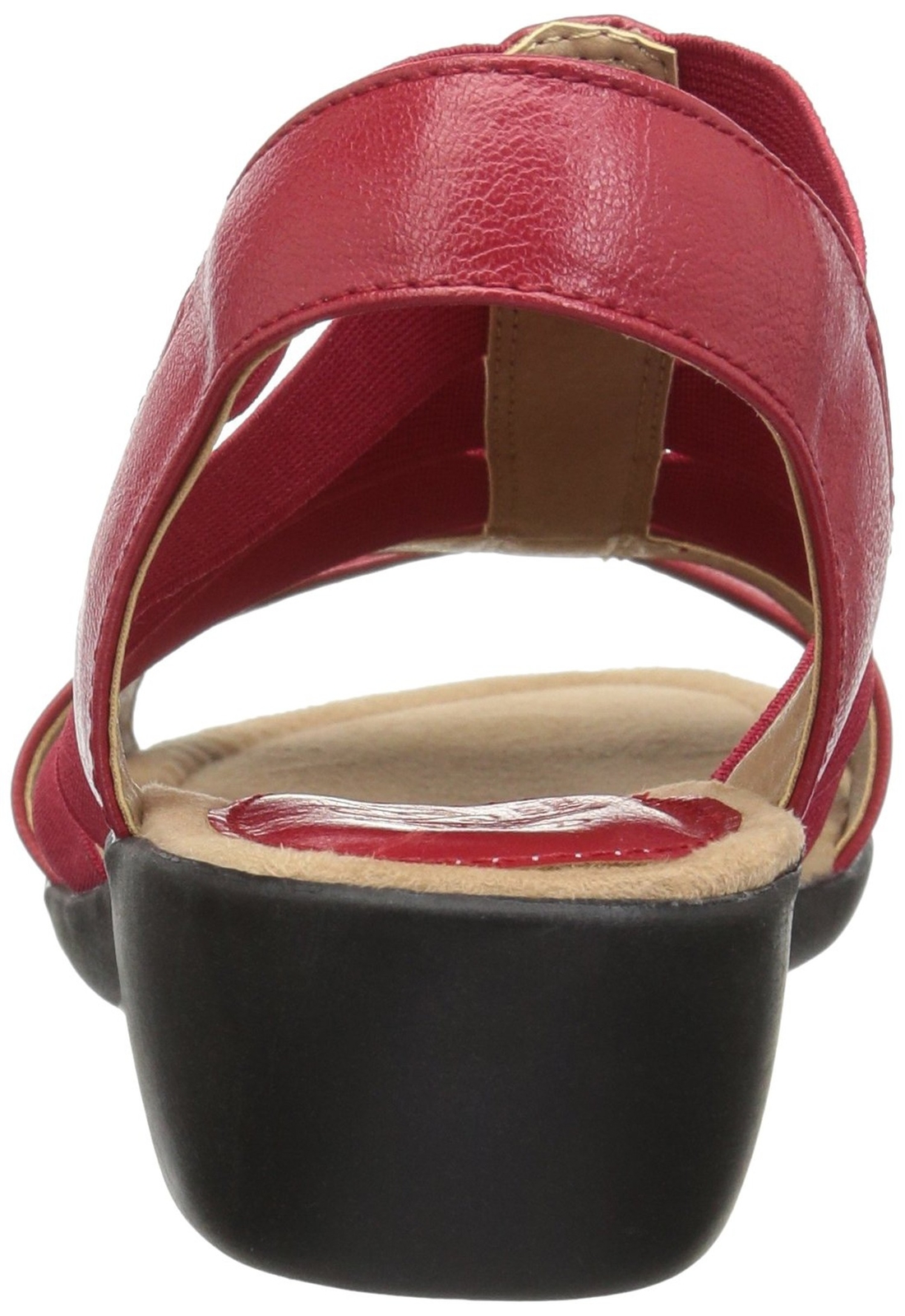 Women's Toni Flat Sandal Faux Leather Stretch Upper Synthetic Sole Sole Sole 7.5 W Red f9a3b3 Women's Toni Flat Sandal Faux Leather Stretch Upper Synthetic Sole Sole Sole 7.5 W Red f9a3b3