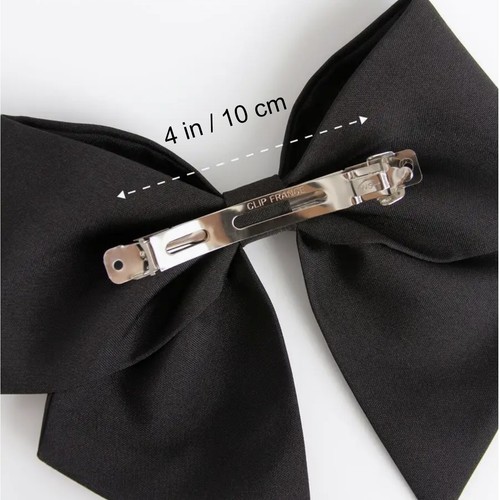 Large Hair Bow Clip for Women and Girls Thick Fabric Holds Shape French Barrette - Picture 4 of 4