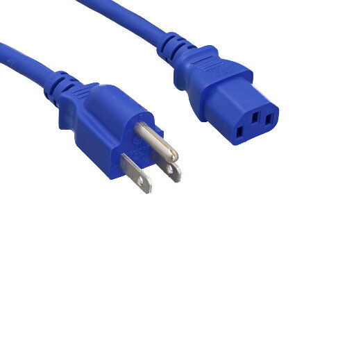 1 Fuß - 10 Fuß rot blau grün Farbe AC Netzkabel NEMA5-15P/IEC320 C13 18AWG 10A 125V - Bild 3 von 4
