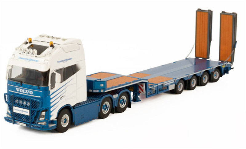 WSI 1/50 VOLVO Lowloader トレーラー WSI 1/50 for VOLVO FH 4 SLEEPER CAB 6x2 LOWLOADER trailer