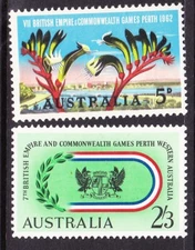 1962 COMMONWEALTH GAMES PERTH PRE-DECIMAL STAMP SET - FRESH MUH