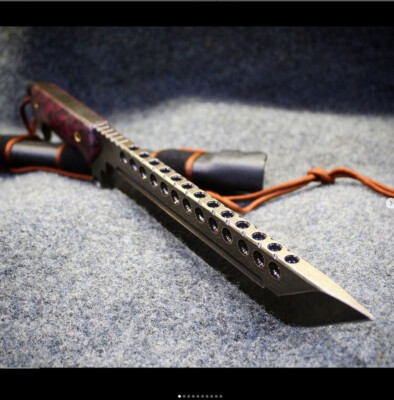 integrity implements King Kahuna Tanto in D2 custom handmade knife