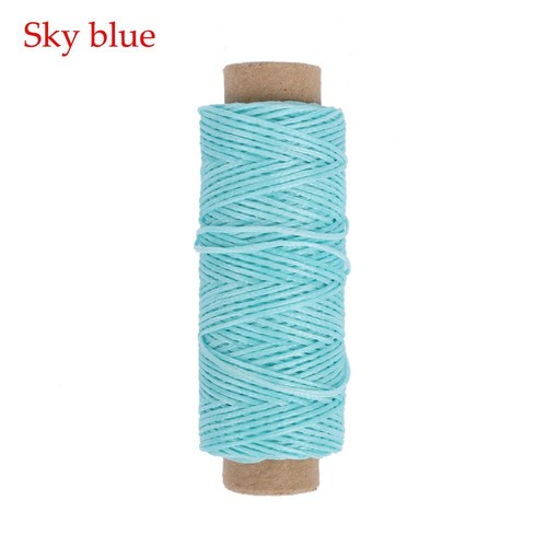 50Meters Tool DIY Handicraft Flat Waxed Thread Cord Sewing Line Leather - Picture 26 of 29